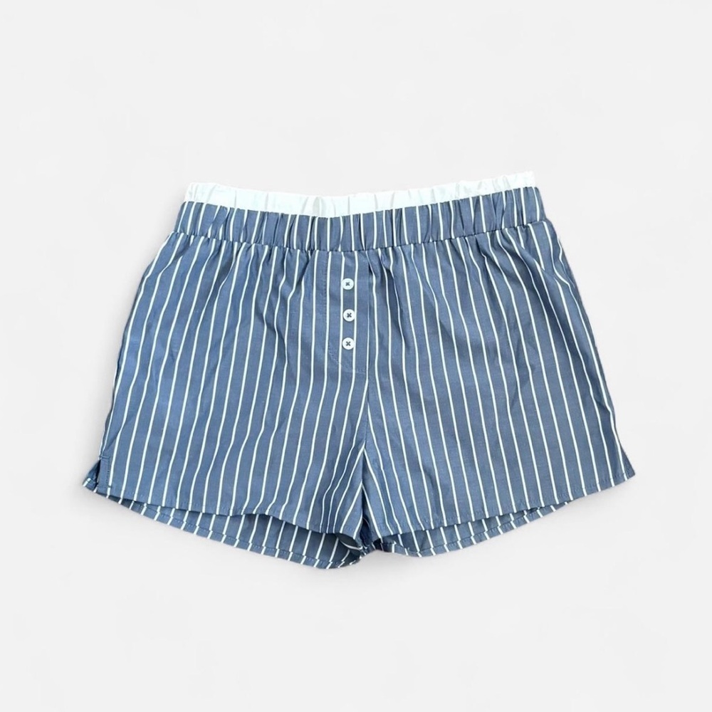 Striped Blue and White Boxer Shorts